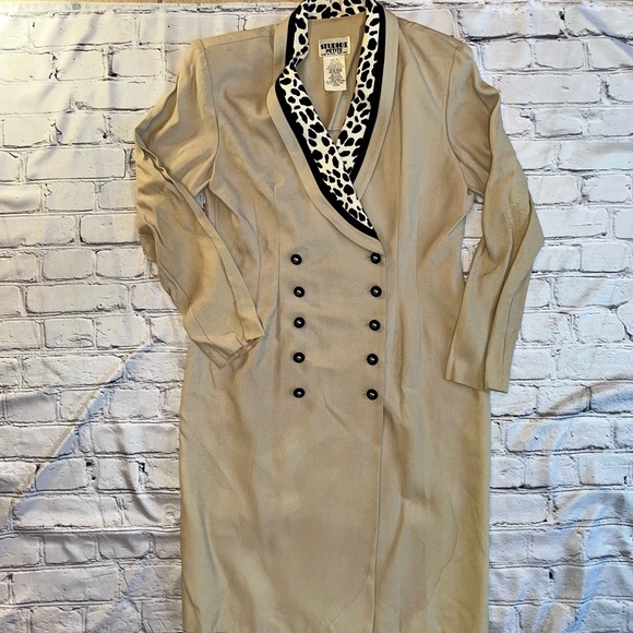 Vintage Y2K Dress Studio 1 Petite 8P Shoulder Pads 80s/90s double breasted - Picture 1 of 11